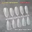 TRTR 300 Cái / túi XS + S + M Bộ Đầu Móng Tay Giả Ba Kích Thước Gel Mềm Full Cover Matte Press On Nails Clear Nhân Tạo Móng Tay Giả Để Nối Dài Móng Tay VN