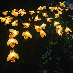 LED Năng Lượng Mặt Trời Ong Firefly Ánh Sáng Ngoài Trời Chống Thấm Nước Bãi Cỏ Sân Vườn Trang Trí Sân Sàn Cắm Ánh Sáng 85QM