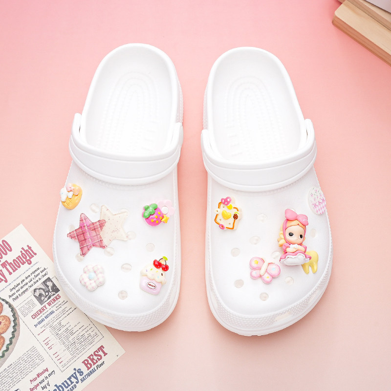 Phụ kiện Pop Mart Zsiga: hoa giày bướm dễ thương, dùng cho cá sấu, có thể tháo rời, phong cách Busch, Zhibixing