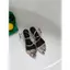 TT 2026 Phong Cách Mới Rắn In Mũi Nhọn Khóa Giày Sandal Nữ Gót Dày Chữ Thập Dây Sandal La Mã