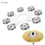 toyuvn Funien Hi Hat Tambourine Đính kèm Hiệu ứng tức thì Mở rộng âm thanh linh hoạt Cấu trúc chắc chắn với 8 cặp thép không gỉ leng keng cho mũ Crashes Rides Stacks