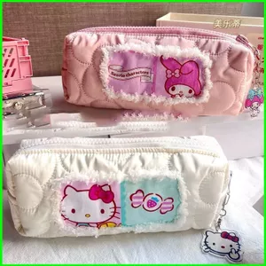 HT3 Sanrio HelloKitty My Melody Hoạt Hình Dễ Thương Sang Trọng Hộp Đựng Bút Chì Sinh Viên Túi Bảo Quản Dung Tích Lớn Văn Phòng Phẩm Ba