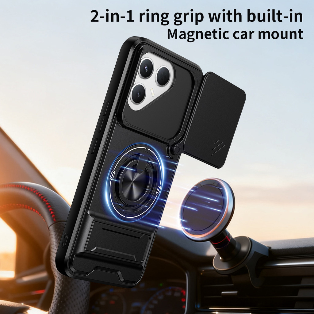 Ốp Điện Thoại Đa Năng Sang Trọng Thích Hợp Cho Tecno Pova 7 6 5 Pro Ultra Slim 4G 5G Dây 360°Giá đỡ vòng có vỏ máy ảnh Vỏ bảo vệ toàn diện chống sốc