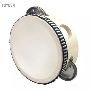 Toyuvn Trống Tambourine Bộ gõ cầm tay Giáo dục thú vị Di động để biểu diễn