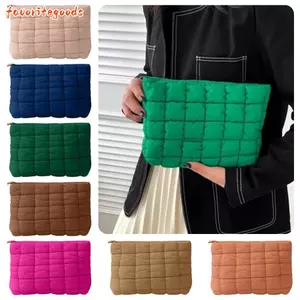 Túi lưu trữ FAVORITEGOODS, Túi trang điểm xếp li có dây kéo bằng vải Cotton, Túi đựng mỹ phẩm dung tích lớn​​ NỮ