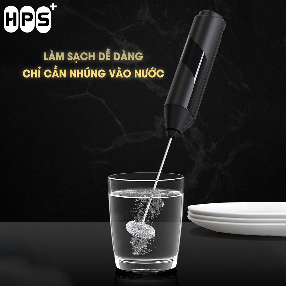 (LOẠI 1) Máy Đánh Bọt Cà Phê Cầm Tay HomeMate CÓ GIÁ ĐỠ, Máy Đánh Trứng Mini Inox 304 Sử Dụng Pin Đa Năng