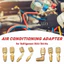 Bộ chuyển đổi sạc lạnh FANIELLAPOWELL, Bộ chuyển đổi điều hòa không khí bằng đồng nguyên khối ren nam, Bộ chuyển đổi cổng dịch vụ lắp ống SAE 1 / 4 inch SAE 5 / 16 inch