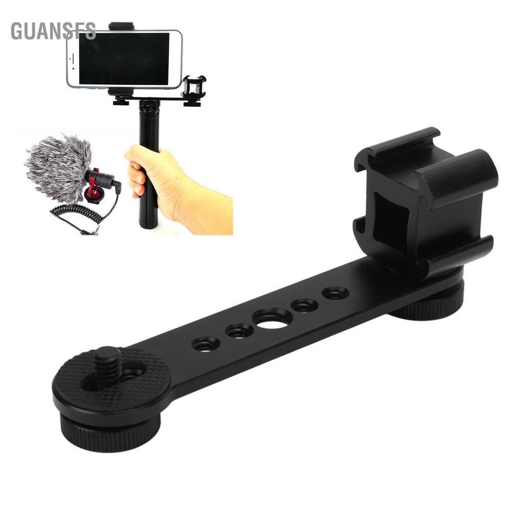 Guansfs Guansfs Ba Giày lạnh gắn Gimbal Micrô thanh mở rộng nhẹ Giá đỡ hợp kim nhôm với các lỗ vít 1/4in và 3/8in cho Bộ ổn định Feiyu OM 3/2 Smooth 4 (Xám đậm)