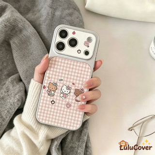 Ốp Lưng Họa Tiết Da Hello Kitty Dễ Thương Lưới Màu Hồng Cho Honor X9D X9C Smart X9B X9A X8D X8C X8B X8A X7D X7C X7B X7A X7 X6D X6S X6C X6B X6A X6 5G 4G Vỏ Mèo Ngọt Ngào Đơn Giản Bé Gái