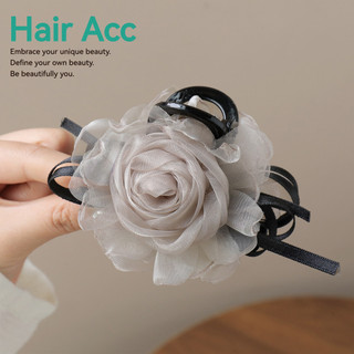 Bầu Không Khí Lãng Mạn Cảm Giác Hoa Hồng Kẹp Nữ Xuân Hè Du Lịch Lưng Đầu Tóc Cá Mập Kẹp Đuôi Ngựa Phụ Kiện Tóc