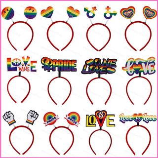 G13 Tháng Niềm Tự Hào LGBT Chủ Đề Tiệc Nhiều Màu Sắc Cầu Vồng Tình Yêu Băng Đô Trang Trí Vật Dụng Phụ Kiện Tóc G13