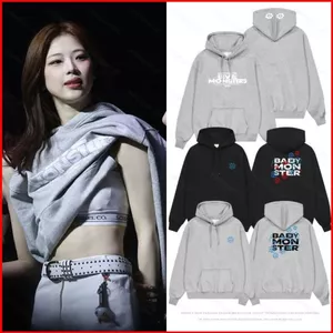 YB1 BABYMONSTER CHIQUITA KPOP người hâm mộ quà tặng Áo Hoodie Anime Áo Unisex Dài Tay Top BY1