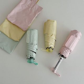 Tay cầm có thể thu vào 7cm Ô lớn Leo núi chống nắng mưa hoặc mưa Chống tia cực tím upf50 + Kem chống nắng nữ Umbr