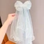 Trẻ Em Vương Miện Lưới Đầu Trẻ Em Nơ Mũ Trẻ Em Kẹp Tóc Sinh Nhật Công Chúa Phụ Kiện Tóc Veil 26.4.20