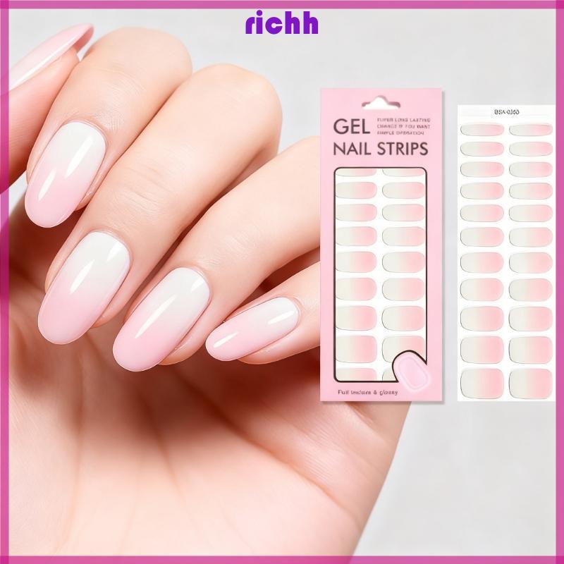 ⚝⚝Richh Nhanh Khô Tự Dính Móng Tay Nghệ Thuật Dán Mềm Vật Liệu Chống Thấm Nước Gel Dải Móng Tay Để Sử Dụng Hàng Ngày Và Đặc Biệt O