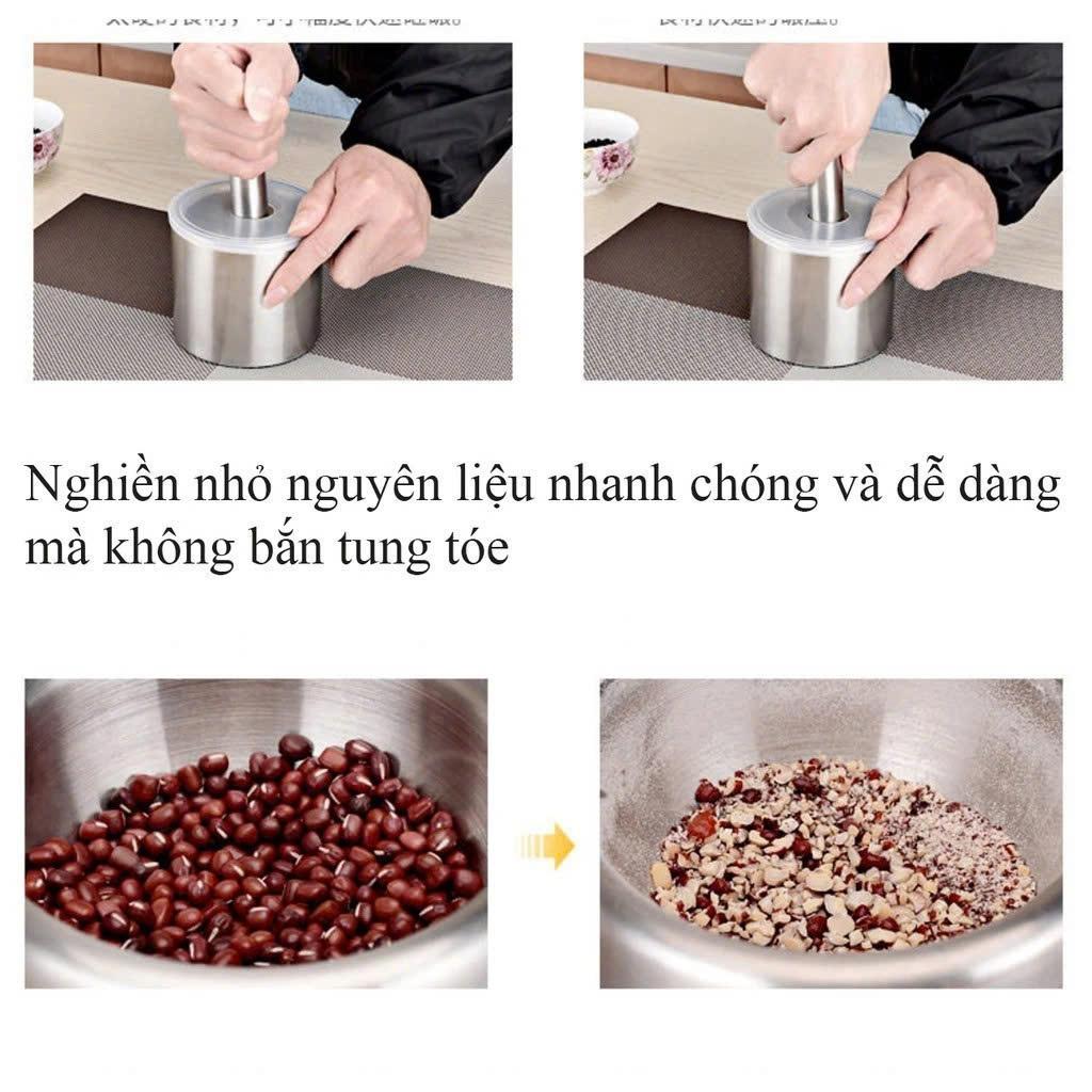 Bộ chày cối giã tay inox 304 kháng khuẩn 99,9% size nhỏ