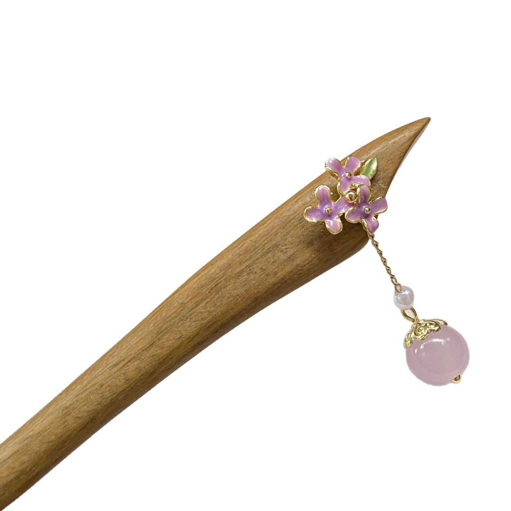 Kẹp Tóc Gỗ Đàn Hương 18cm - Phù Hợp Với Style Hanfu và Văn Học Hàng Ngày
