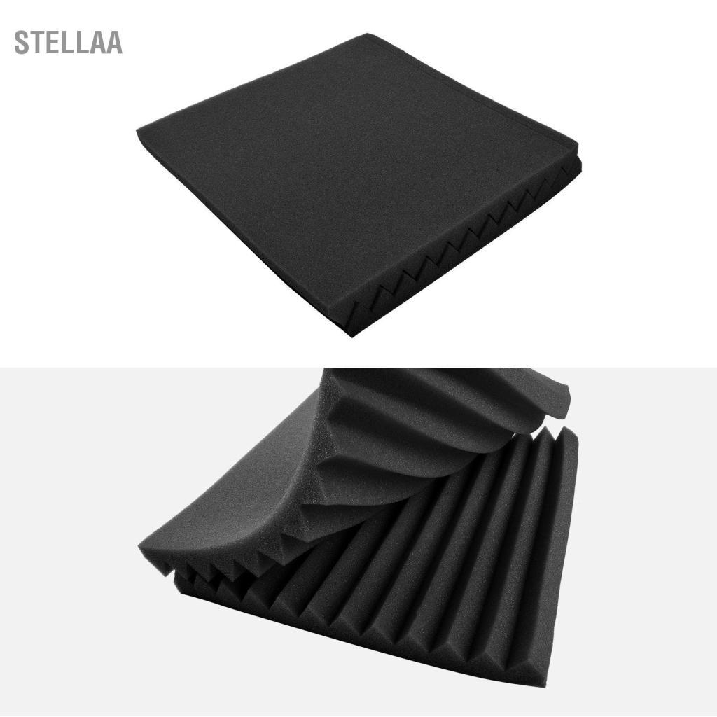stellaa 24 Gói Tấm cách âm Tấm cách âm 12 inch Tấm chống cháy mật độ cao Eco Ariendly Trắng hoặc Đen (12 cái)