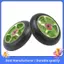 Bánh xe thay thế xe tay ga, kích thước 100mm, có vòng bi và lớp phủ PU chống mài mòn, phụ kiện dành cho xe tay ga, màu xanh lá cây.