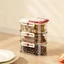 Hộp đựng gia vị JUNYUE88US, Hộp đựng kín chống ẩm có thể xếp chồng lên nhau, Bình gia vị có nắp gập dung tích lớn bằng nhựa đa năng cho gừng