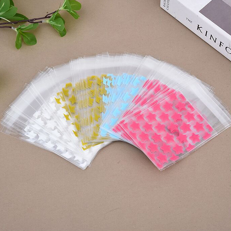 🌤️COD🌤️50 Chiếc Ngôi Sao Tự Niêm Phong Túi Bao Bì Toploader Trong Suốt Bao Bì Túi Bảo Quản Túi Mini Người Tổ Chức