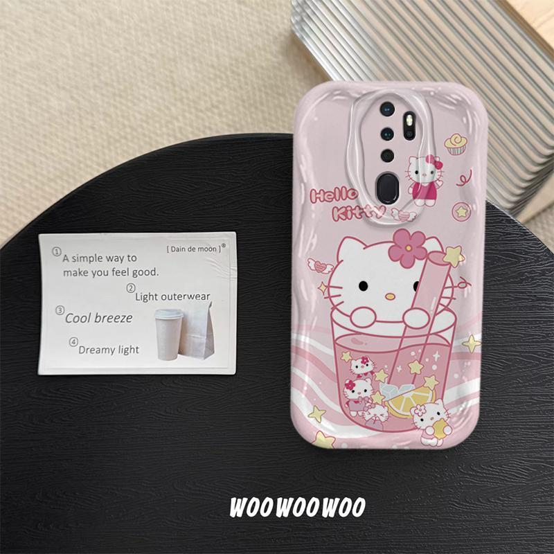 Ốp Lưng Cho OPPO A9 2020 A5 2020 Phim Hoạt Hình Kem Cặp Đôi Mèo Mềm TPU 3D Sóng Silicon Vỏ Điện Thoại