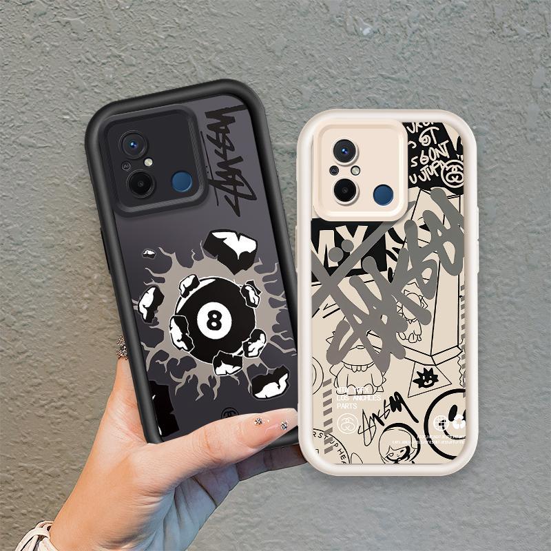 Ốp Lưng Cho Redmi 12C POCO C55 Silicon Hoạt Hình Đáng Yêu Vỏ Điện Thoại TPU Bi-a Xu Hướng Mắt Thiên Thần Chống Sốc Ốp Lưng