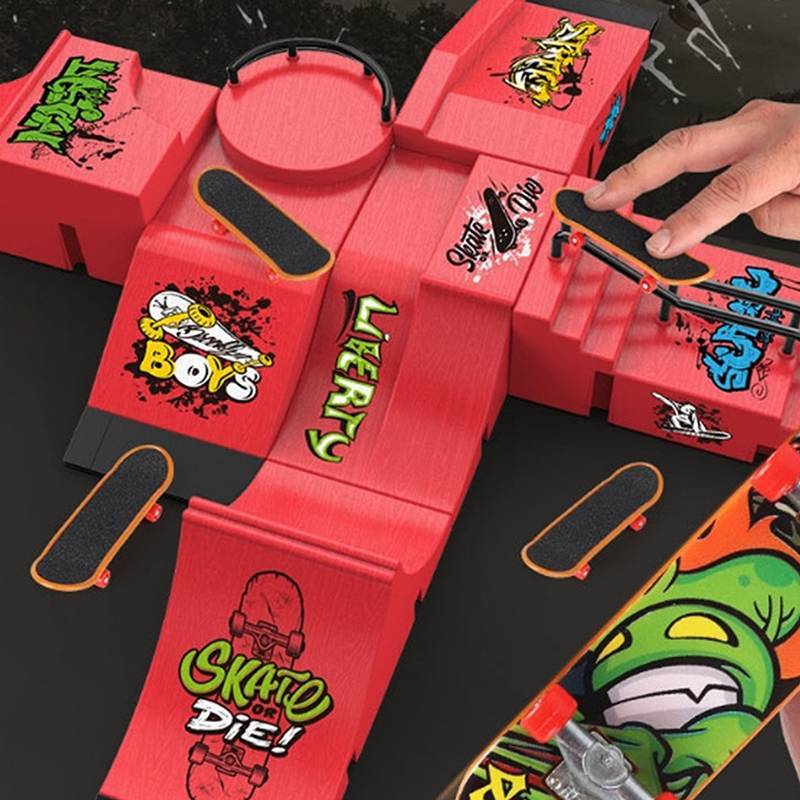 [MAKY] Ván trượt mini đầu ngón tay cho trẻ em - Đồ chơi thể thao kèm ramp và đạo cụ