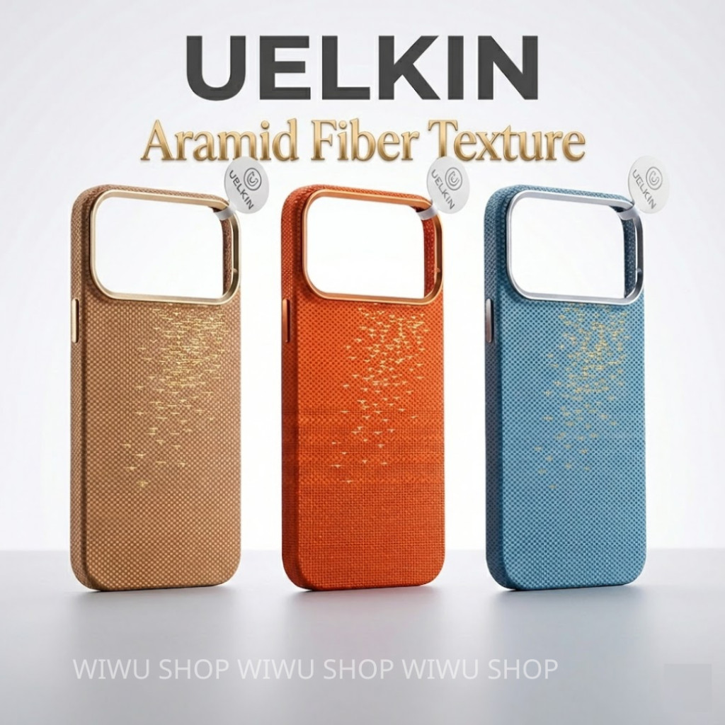 [Chính Hãng] Ốp Lưng UELKIN ARAMID Fiber Texture Giả Kevlar Chống Sốc MagSafe Bảo Vệ Camera iPhone 17 Pro Max