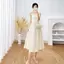 Đầm đeo hoa nhỏ phiên bản Hàn Quốc Váy mùa hè phù hợp với kích thước lớn Váy dài chị gái M Quần áo nữ có thể mặc bên ngoài Váy ngủ