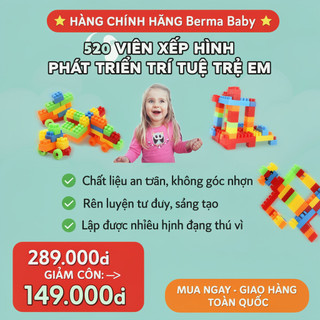 Khối Xây Dựng Trẻ Em Đồ Chơi Giáo Dục 520 Chiếc Nhựa Sáng Tạo STEM Bộ Học Tập Tuổi 6 Plus