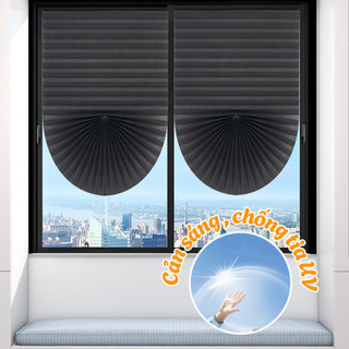 Rèm Cửa Sổ Chống Nắng Xếp Ly 2 Lớp MAISON, Rèm Vải Không Dệt Cách Nhiệt, Dán Tường Không Khoan