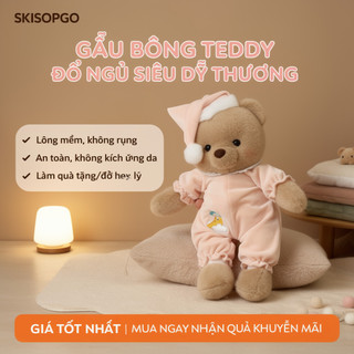 Teddy Sang Trọng Đồ Ngủ Gấu Mềm Nhồi Bông Gối Đệm Dễ Thương Quà Tặng Trang Trí Phòng Ngủ Đồ Chơi Ấm Áp