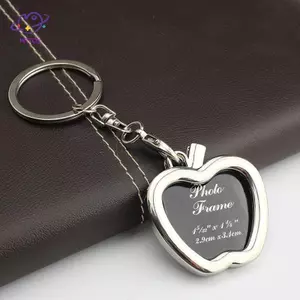 HFTOY Móc khóa ảnh Hợp kim kim kim loại Mini Khung ảnh Móc khóa Hình ảnh rõ ràng Chèn nk Móc khóa Trang trí cây thông Noel Khung ảnh ~