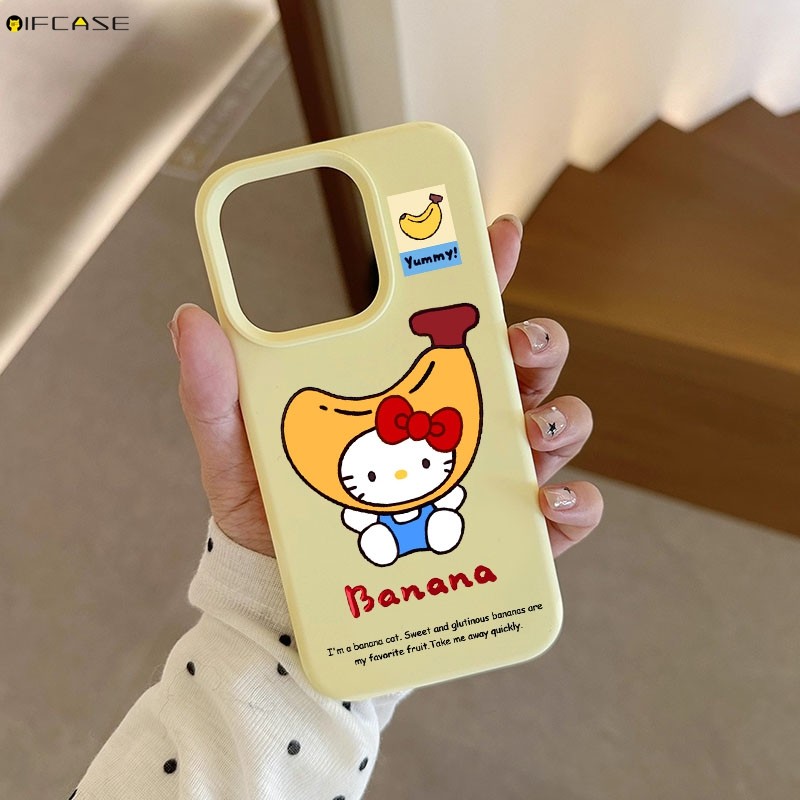 Dành Cho OPPO Reno 15F 15 F Pro Mini Max 15C Find X9 Ultra X9S Pro Reno15F Ốp Điện Thoại Chuối Dễ Thương Hello Kitty Mèo Nơ Nơ Hoạt Hình Vui Nhộn Màu Vàng Vỏ Mềm