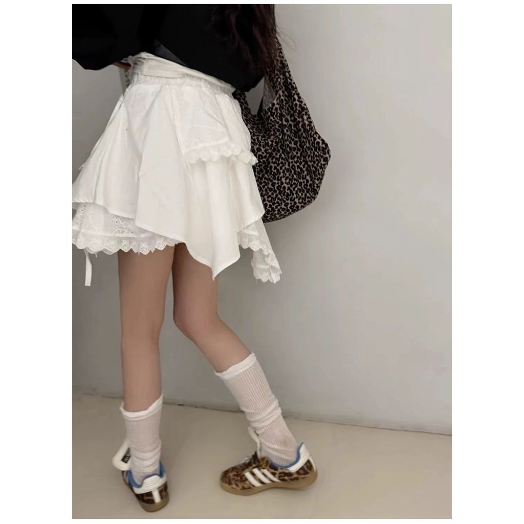 Milyfashion Cao Cấp Thêu Vải Không Đều Khâu Váy Xù Niche