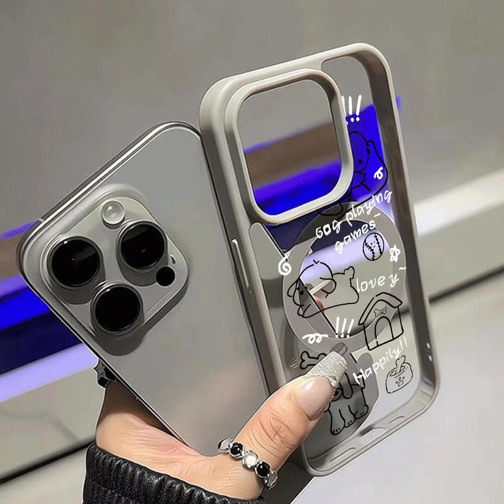 Giản bút manh vật Đối với iPhone 17PROMAX trật hợp điện thoại 16/15 rõ ràng hút từ 14
