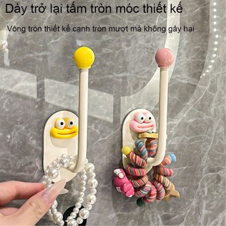 🏵️🏵️Miếng Dán Móc Treo Đồ Mặt Cười Nhiều Màu Treo Đồ Buộc Tóc Khăn Tắm Dễ Thương ，Miệng lớn Quái vật Móc khóa Giá để đồ