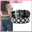 MYPANDA Thắt lưng da thời trang studded gothic, điều chỉnh được, phù hợp phong cáchpunk