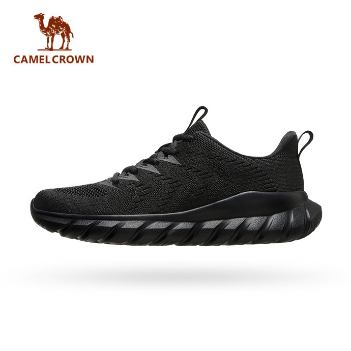 Giày chạy bộ Camel Crown dành cho nam, đế mềm nhẹ, màu đen,ideal cho đi bộ đường dài