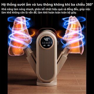 Máy sấy giày di động Máy tiệt trùng UV Loại bỏ mùi Nhanh khô Du lịch tại nhà An toàn sưởi ấm