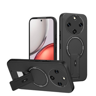 Dành Cho Honor X9d / X70 Ốp điện thoại Cứng Cảm Giác Da Có Chân Đế Ẩn Vỏ Từ Tính Cạnh Mềm Chống Sốc Mỏng Vỏ