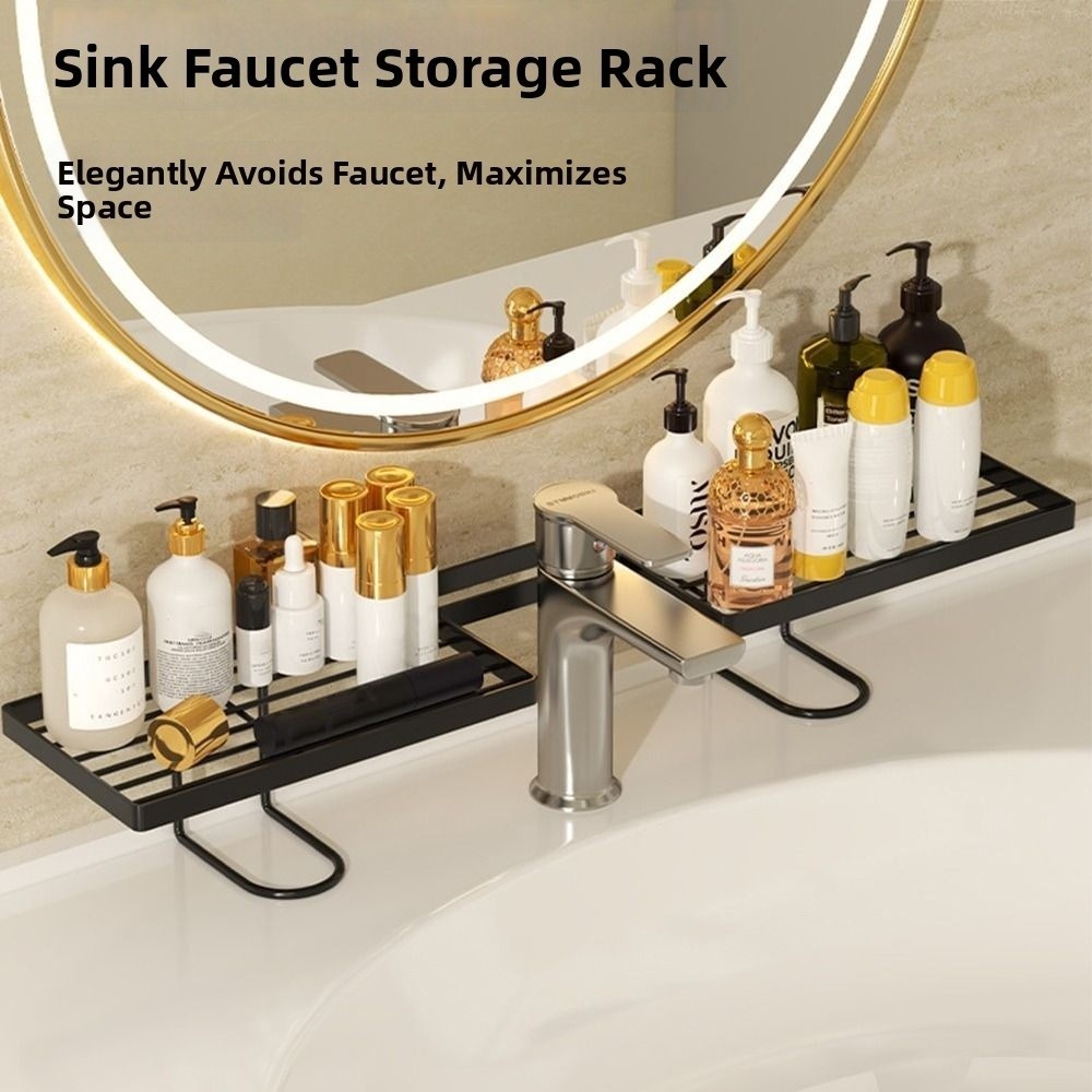 Kệ quầy phòng tắm NKSFX, Kệ trang điểm phòng tắm hạng nặng 50 / 60cm, Kệ vòi thoát nước rỗng chống trượt