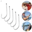 5 Chiếc Dài Chân Thẳng Móc Mắt Cho Bass Pike Mồi Mềm Hạng Nặng Thép Carbon Cao Không Cỏ Móc Câu Cá Với Fine Barb