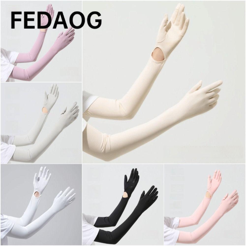 Găng tay chống nắng Fedaog Ice Silk - Chống tia UV, thoải mái dùng màn hình cảm ứng, phù hợp cho thể thao ngoài trời