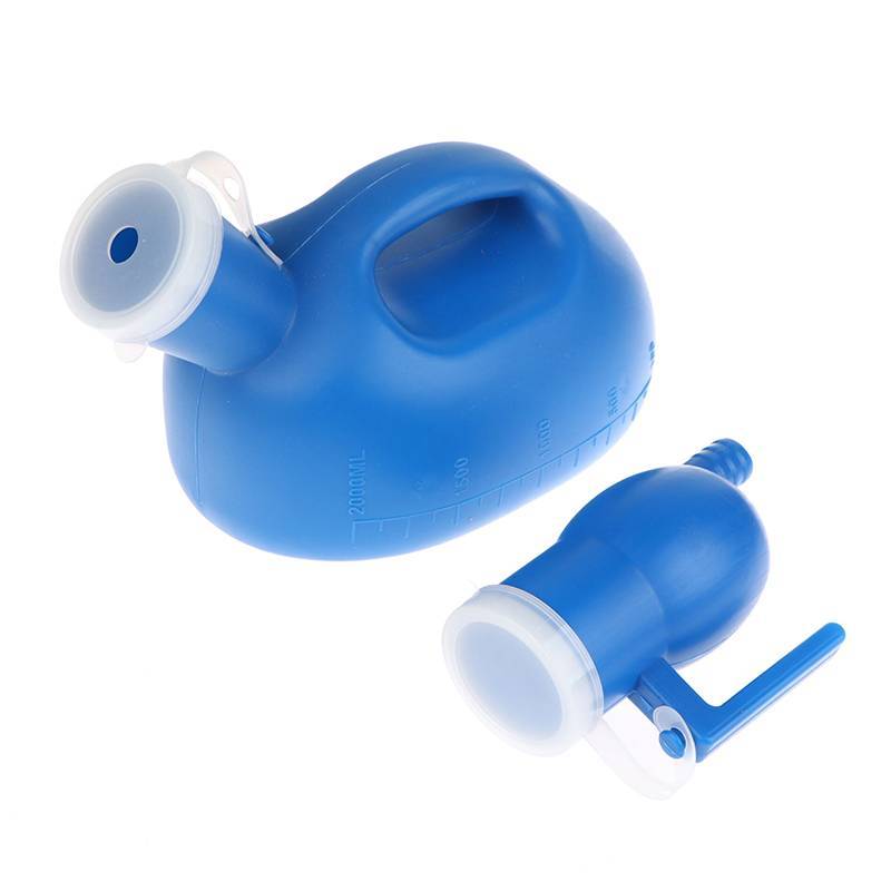 JRP Vệ Sinh Cung Cấp Cho Ngoài Trời 2000ml Nhựa Nam Người Cao Tuổi Giường Bô Pee Chai Bộ Sưu Tập Với Ống 160cm Di Động Pee Nước Tiểu Chai Người Khuyết Tật Người Trợ Giúp JRP