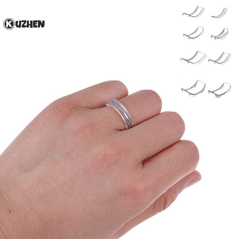 KUZHEN Silicone Mềm Nhẫn Resizer Bộ 8 Chiếc Vô Hình Kích Thước Vòng Điều Chỉnh Miếng Đệm Cho Dây Rời Cho Đám Cưới Hoặc Kỷ Niệm HOT