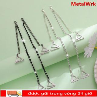 Dây đeo áo ngực kim cương giả METALWRK, Dây đeo vai đồ lót có thể điều chỉnh chống trượt, Trang trí thanh lịch có thể tháo rời Áo ngực đeo vai gợi cảm Áo ngực thay thế
