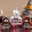 Móc khóa gấu nhỏ OLVIDO, Đồ chơi nhồi bông gấu 13cm, Trang trí hoạt hình gấu sang trọng Túi móc khóa búp bê sang trọng