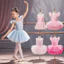 Đầm múa ba lê EDIWANY, Váy ba lê Sequin ngắn tay cho bé gái, Váy hoàng tử chuyên nghiệp Dây đeo chéo Váy khiêu vũ dự tiệc phồng rộp Mặc sân khấu